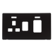 Scolmore SCP205MB - 45A Switch 13A Sw. Socket With Neons Cover Plate - Matt Black Definity Scolmore - Sparks Warehouse