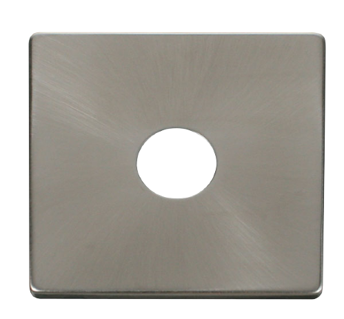 Scolmore SCP221BS - 1 Gang Toggle Switch Cover Plate - Brushed Stainless Definity Scolmore - Sparks Warehouse