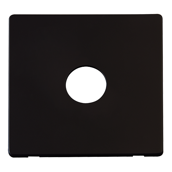 Scolmore SCP221MB - 1 Gang Toggle Switch Cover Plate - Matt Black Definity Scolmore - Sparks Warehouse
