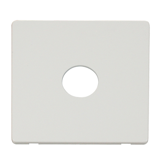 Scolmore SCP221MW - 1 Gang Toggle Switch Cover Plate - Metal White Definity Scolmore - Sparks Warehouse