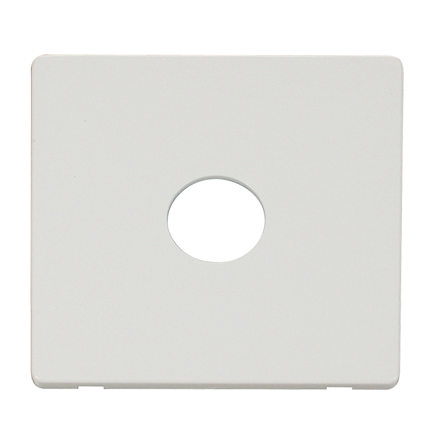 Scolmore SCP221MW - 1 Gang Toggle Switch Cover Plate - Metal White Definity Scolmore - Sparks Warehouse