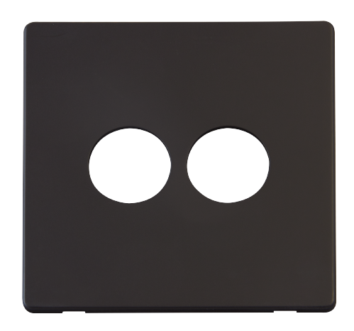 Scolmore SCP222BK - 2 Gang Toggle Switch Cover Plate - Black Definity Scolmore - Sparks Warehouse