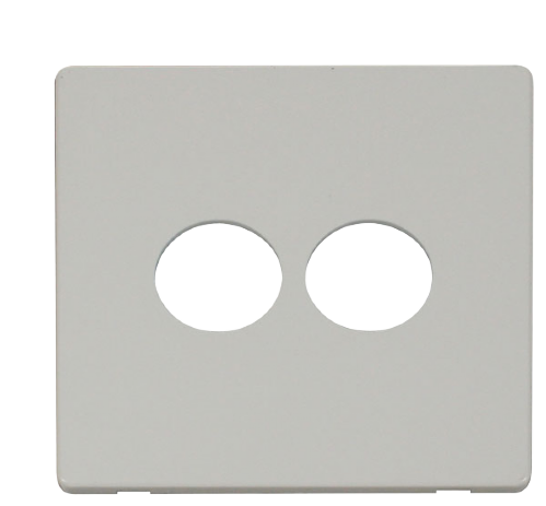 Scolmore SCP222PW - 2 Gang Toggle Switch Cover Plate - White Definity Scolmore - Sparks Warehouse