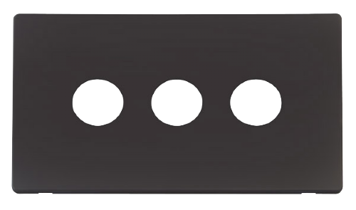Scolmore SCP223BK - 3 Gang Toggle Switch Cover Plate - Black Definity Scolmore - Sparks Warehouse