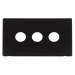 Scolmore SCP223MB - 3 Gang Toggle Switch Cover Plate - Matt Black Definity Scolmore - Sparks Warehouse