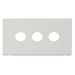 Scolmore SCP223MW - 3 Gang Toggle Switch Cover Plate - Metal White Definity Scolmore - Sparks Warehouse