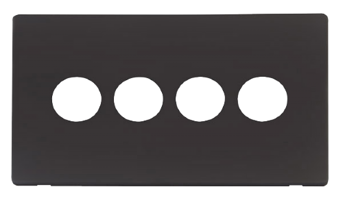 Scolmore SCP224BK - 4 Gang Toggle Switch Cover Plate - Black Definity Scolmore - Sparks Warehouse