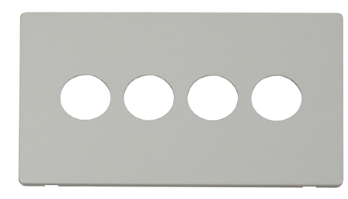 Scolmore SCP224PW - 4 Gang Toggle Switch Cover Plate - White Definity Scolmore - Sparks Warehouse
