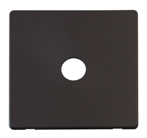 Scolmore SCP231BK - Single Coaxial Socket Cover Plate - Black Definity Scolmore - Sparks Warehouse