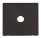 Scolmore SCP231BK - Single Coaxial Socket Cover Plate - Black Definity Scolmore - Sparks Warehouse