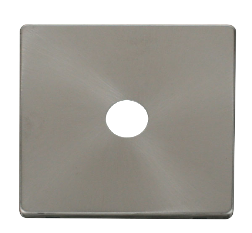 Scolmore SCP231BS - Single Coaxial Socket Cover Plate - Brushed Stainless Definity Scolmore - Sparks Warehouse