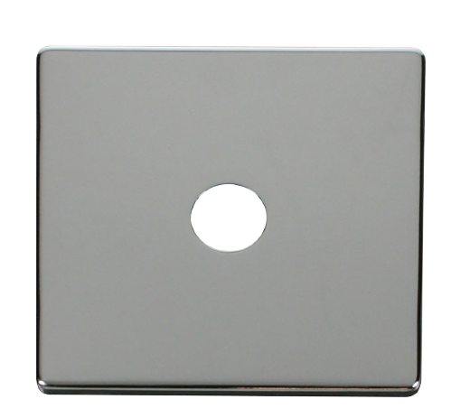 Scolmore SCP231CH - Single Coaxial Socket Cover Plate - Chrome Definity Scolmore - Sparks Warehouse
