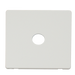 Scolmore SCP231MW - Single Coaxial Socket Cover Plate - Metal White Definity Scolmore - Sparks Warehouse