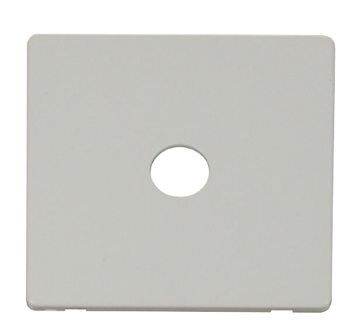 Scolmore SCP231PW - Single Coaxial Socket Cover Plate - White Definity Scolmore - Sparks Warehouse