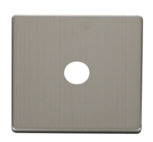 Scolmore SCP231SS - Single Coaxial Socket Cover Plate - Stainless Steel Definity Scolmore - Sparks Warehouse
