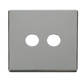 Scolmore SCP232CH - Twin Coaxial Socket Cover Plate - Chrome Definity Scolmore - Sparks Warehouse