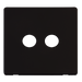 Scolmore SCP232MB - Twin Coaxial Socket Cover Plate - Matt Black Definity Scolmore - Sparks Warehouse
