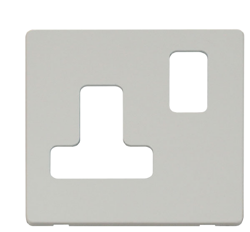 Scolmore SCP234PW - 15A Round Pin Switched Socket Cover Plate - White Definity Scolmore - Sparks Warehouse