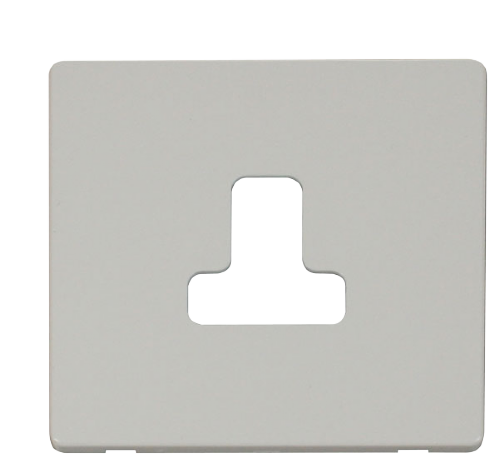 Scolmore SCP238PW - 5A Round Pin Socket Outlet Cover Plate - White Definity Scolmore - Sparks Warehouse