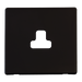 Scolmore SCP239MB - 2A Round Pin Socket Outlet Cover Plate - Matt Black Definity Scolmore - Sparks Warehouse