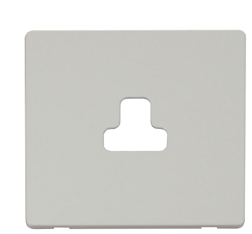 Scolmore SCP239PW - 2A Round Pin Socket Outlet Cover Plate - White Definity Scolmore - Sparks Warehouse