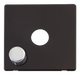 Scolmore SCP241BKCH - 1 Gang Dimmer Switch Cover Plate With Chrome Knobs - Black Definity Scolmore - Sparks Warehouse