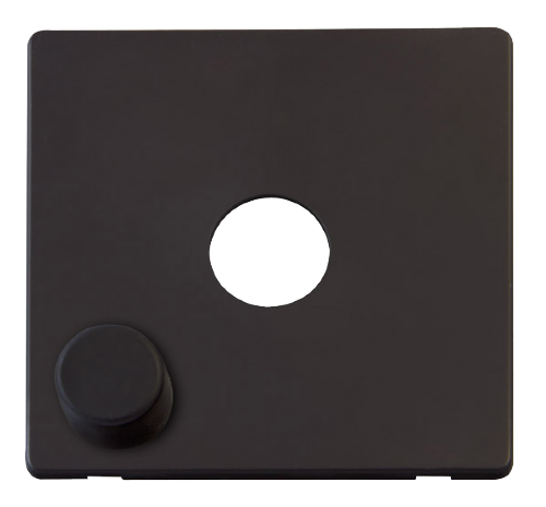 Scolmore SCP241BK - 1 Gang Dimmer Switch Cover Plate - Black Definity Scolmore - Sparks Warehouse