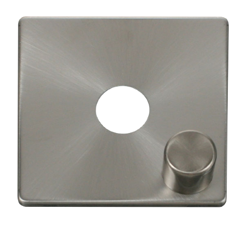 Scolmore SCP241BS - 1 Gang Dimmer Switch Cover Plate - Brushed Stainless Definity Scolmore - Sparks Warehouse