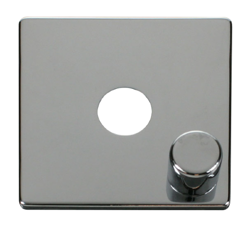 Scolmore SCP241CH - 1 Gang Dimmer Switch Cover Plate - Chrome Definity Scolmore - Sparks Warehouse