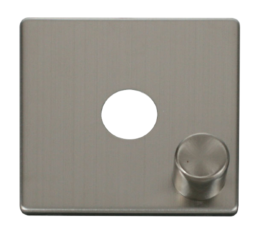 Scolmore SCP241SS - 1 Gang Dimmer Switch Cover Plate - Stainless Steel Definity Scolmore - Sparks Warehouse