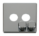 Scolmore SCP242CH - 2 Gang Dimmer Switch Cover Plate - Chrome Definity Scolmore - Sparks Warehouse