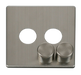 Scolmore SCP242SS - 2 Gang Dimmer Switch Cover Plate - Stainless Steel Definity Scolmore - Sparks Warehouse