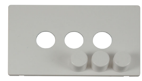 Scolmore SCP243PW - 3 Gang Dimmer Switch Cover Plate - White Definity Scolmore - Sparks Warehouse