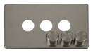 Scolmore SCP243SS - 3 Gang Dimmer Switch Cover Plate - Stainless Steel Definity Scolmore - Sparks Warehouse