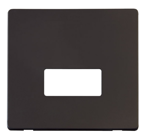 Scolmore SCP250BK - Connection Unit Cover Plate - Black Definity Scolmore - Sparks Warehouse