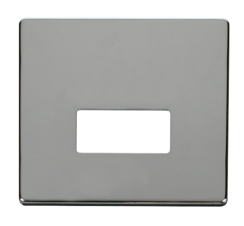 Scolmore SCP250CH - Connection Unit Cover Plate - Chrome Definity Scolmore - Sparks Warehouse