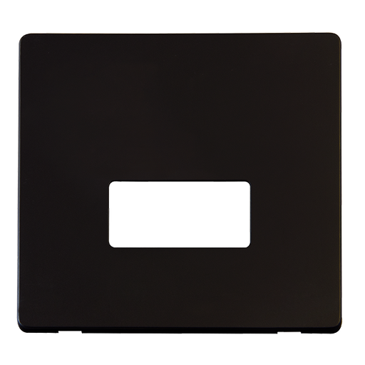 Scolmore SCP250MB - Connection Unit Cover Plate - Matt Black Definity Scolmore - Sparks Warehouse