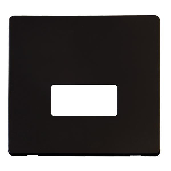 Scolmore SCP250MB - Connection Unit Cover Plate - Matt Black Definity Scolmore - Sparks Warehouse
