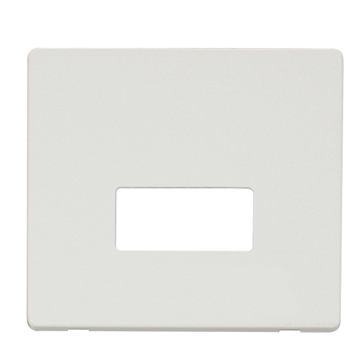 Scolmore SCP250MW - Connection Unit Cover Plate - Metal White Definity Scolmore - Sparks Warehouse