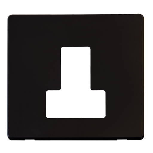 Scolmore SCP251MB - Switched Connection Unit Cover Plate - Matt Black Definity Scolmore - Sparks Warehouse