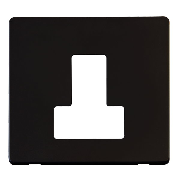 Scolmore SCP251MB - Switched Connection Unit Cover Plate - Matt Black Definity Scolmore - Sparks Warehouse