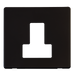 Scolmore SCP251MB - Switched Connection Unit Cover Plate - Matt Black Definity Scolmore - Sparks Warehouse