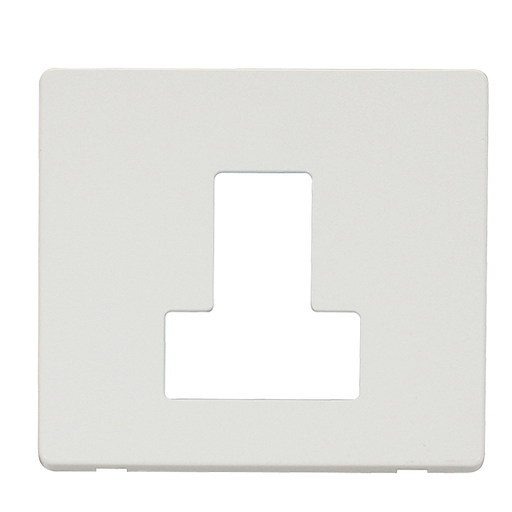 Scolmore SCP251MW - Switched Connection Unit Cover Plate - Metal White Definity Scolmore - Sparks Warehouse
