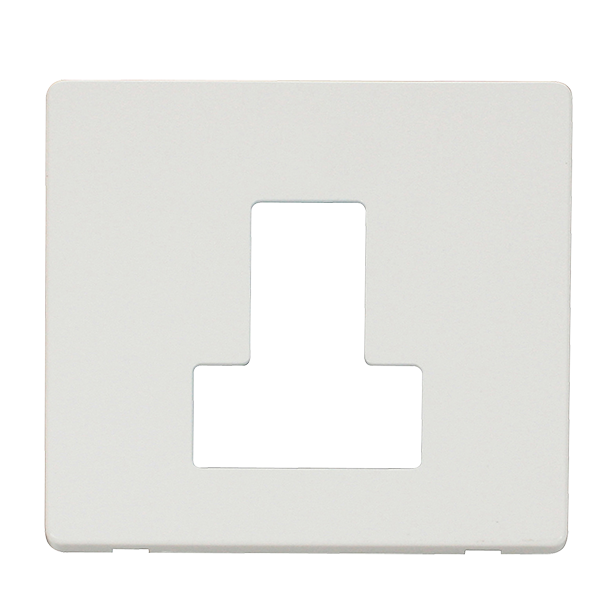 Scolmore SCP251MW - Switched Connection Unit Cover Plate - Metal White Definity Scolmore - Sparks Warehouse