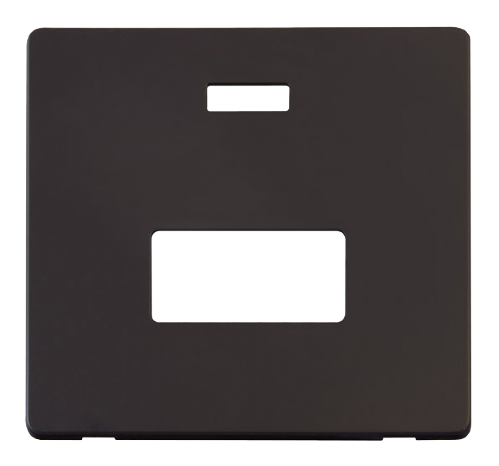 Scolmore SCP253BK - Connection Unit With Neon Cover Plate - Black Definity Scolmore - Sparks Warehouse