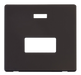 Scolmore SCP253BK - Connection Unit With Neon Cover Plate - Black Definity Scolmore - Sparks Warehouse