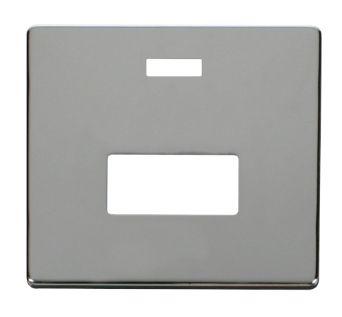 Scolmore SCP253CH - Connection Unit With Neon Cover Plate - Chrome Definity Scolmore - Sparks Warehouse