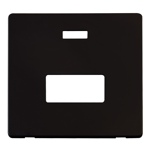 Scolmore SCP253MB - Connection Unit With Neon Cover Plate - Matt Black Definity Scolmore - Sparks Warehouse