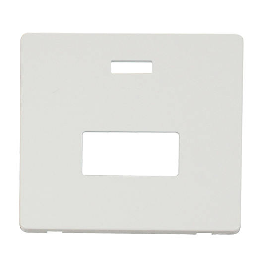 Scolmore SCP253MW - Connection Unit With Neon Cover Plate - Metal White Definity Scolmore - Sparks Warehouse