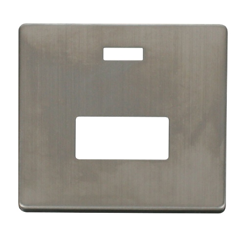 Scolmore SCP253SS - Connection Unit With Neon Cover Plate - Stainless Steel Definity Scolmore - Sparks Warehouse